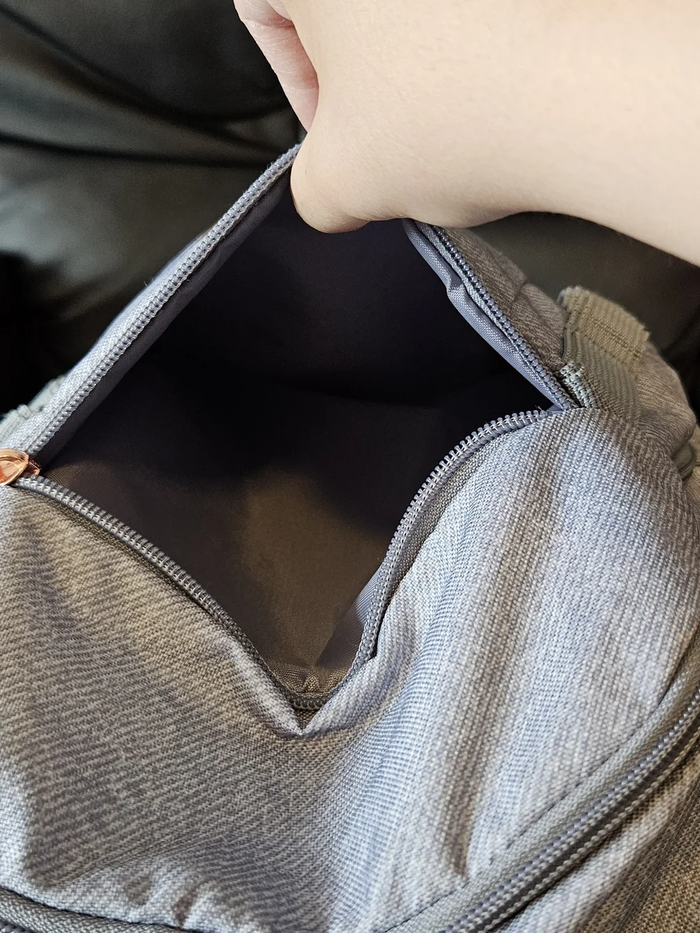 adidas Excel 6 Light Gray Backpack with Rose Gold Logo